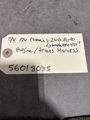 1994 DODGE RAM 12V CUMMINS COMPLETE ENGINE / AUTO TRANS HARNESS 56018075