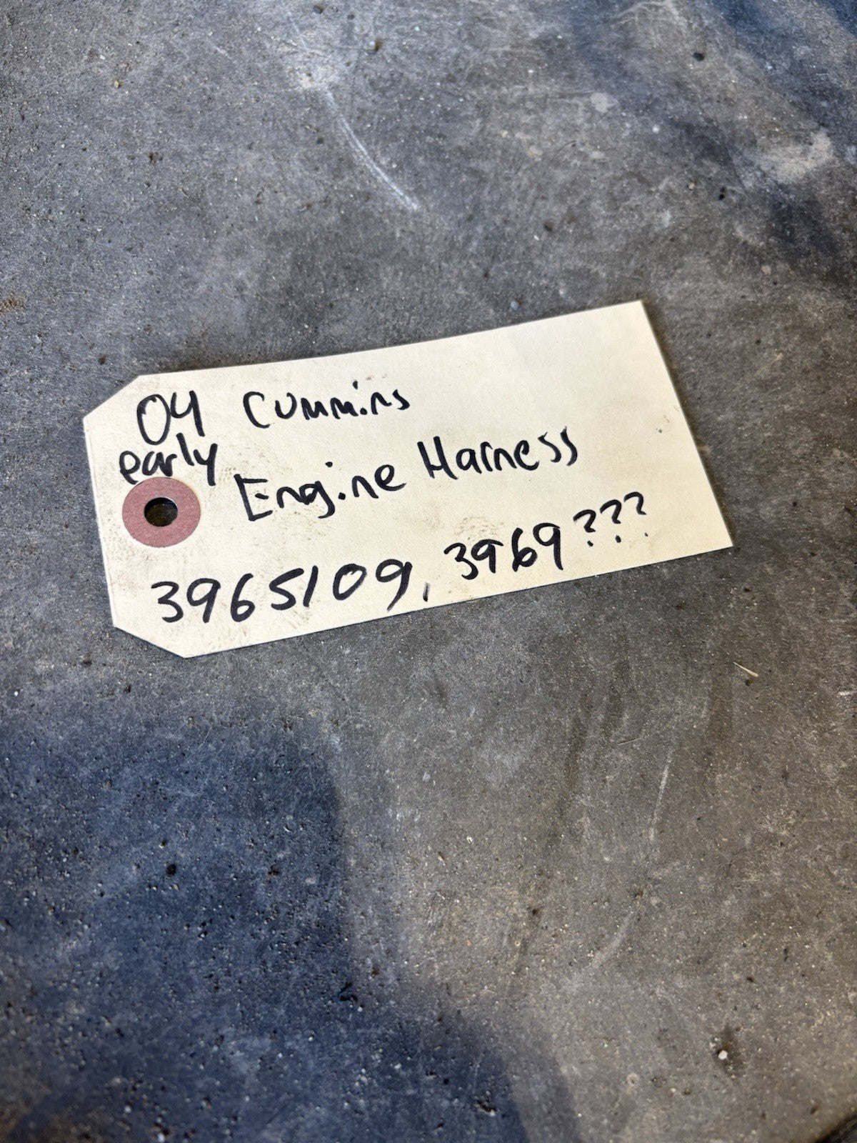 Early 2004 DODGE RAM CUMMINS ENGINE WIRING HARNESS PN 3965109