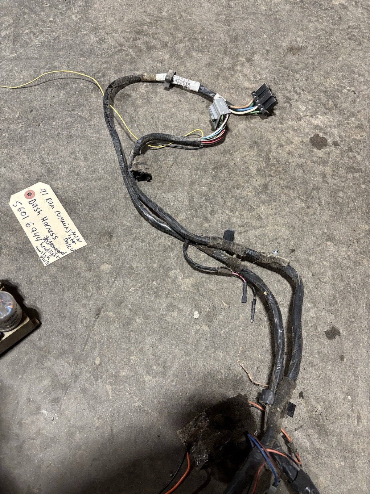 1991 Non Intercooled DODGE RAM 250 350 CUMMINS DASH HARNESS 56016944