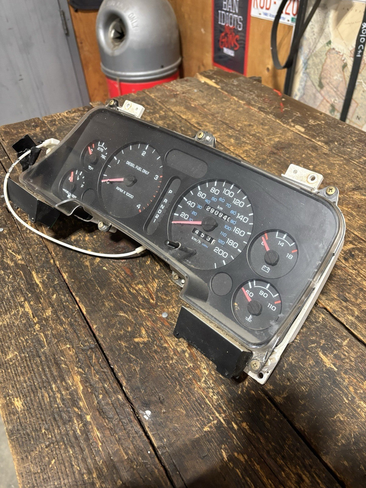 1994 1995 1996 1997 DODGE RAM 2500 3500 DIESEL INSTRUMENT GAUGE CLUSTER 56006845