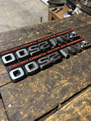 1998 .5-2002 DODGE RAM 2500 5.9L 24V CUMMINS DOOR EMBLEMS DECALS