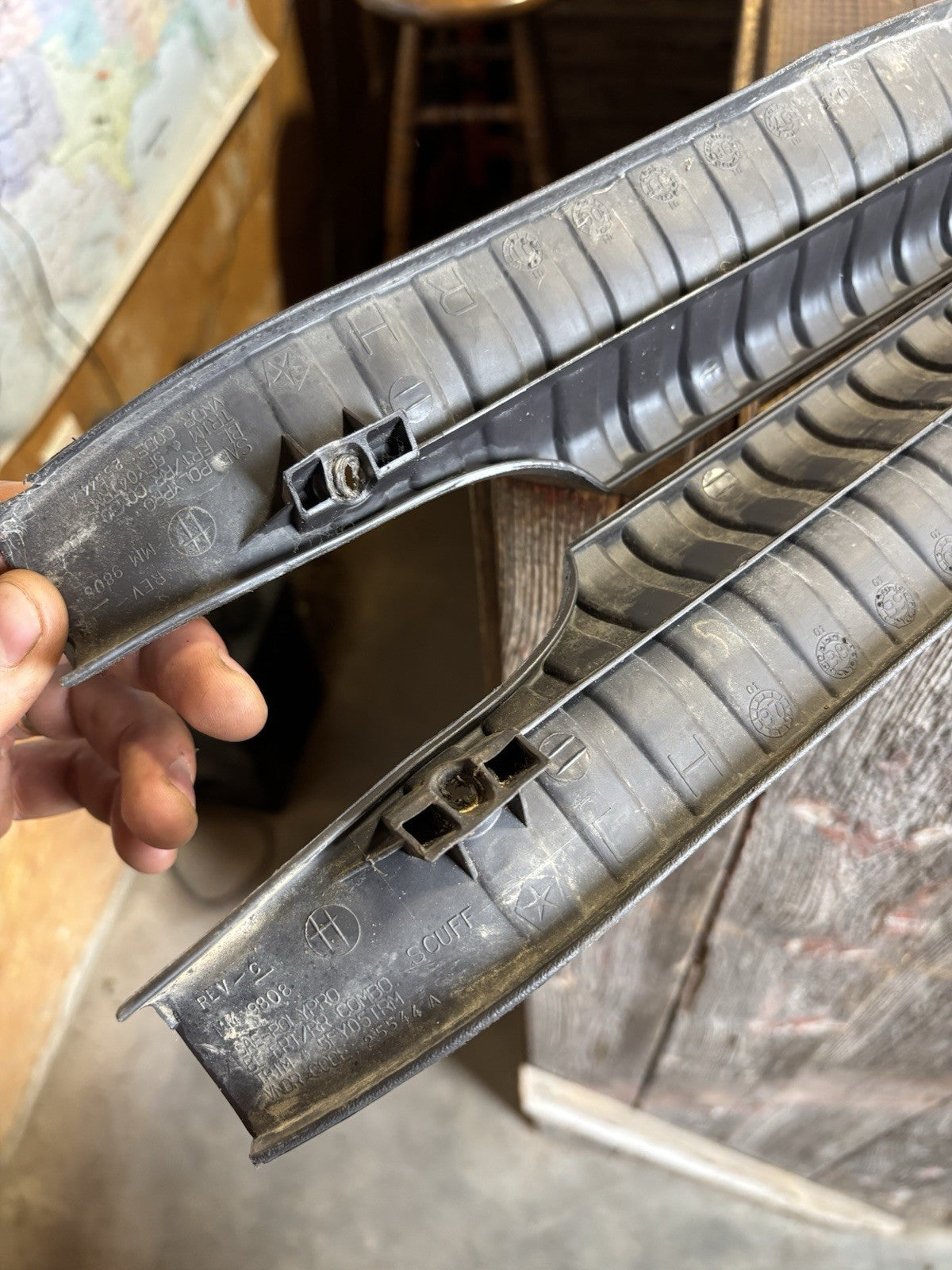 1998-2002 DODGE RAM 2500 3500 SET OF DARK GREY FLOOR TRIM FOR EXTENDED CAB