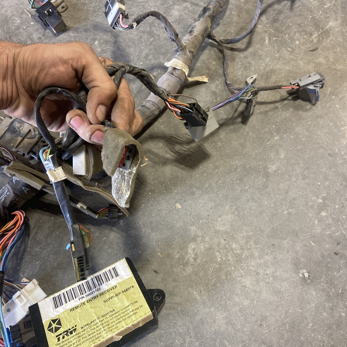 1997 DODGE RAM 25003500 CUMMINS AUTO LARAMIE LOADED DASH WIRING HARNESS 56021689