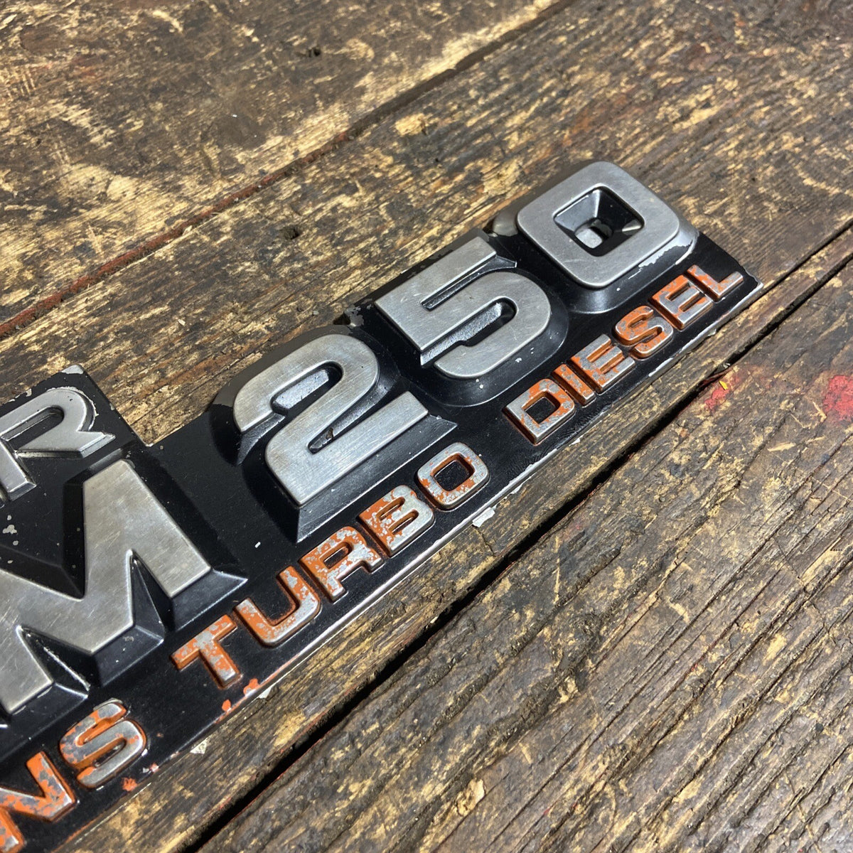 OEM 1989-1993 DODGE POWER RAM 250 CUMMINS SINGLE EMBLEM BADGE 4x4
