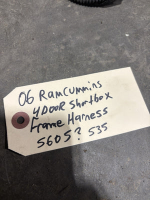 2006 2007 DODGE RAM 2500 3500 CUMMINS FRAME CHASSIS  WIRING HARNESS 5605?535