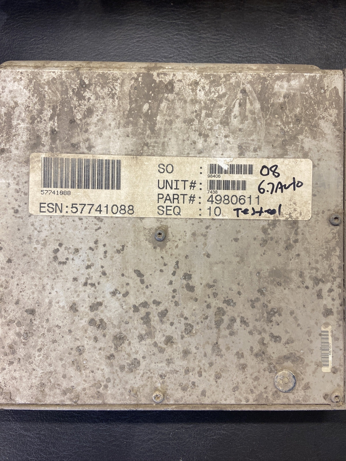 2008 DODGE RAM 2500 3500 6.7L CUMMINS ECM COMPUTER ENGINE CONTROL MODULE 4980611