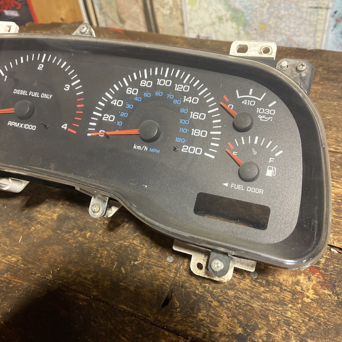 1998 .5 1999 DODGE RAM 2500 3500 24V CUMMINS INSTRUMENT GAUGE CLUSTER 56020616