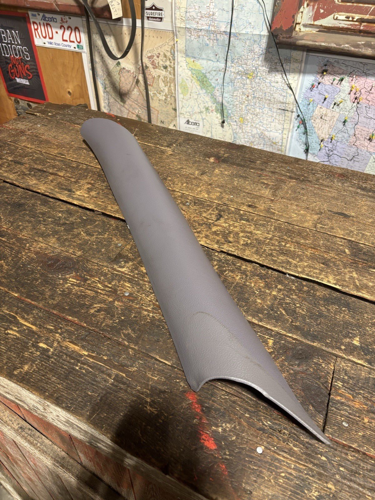 OEM 1998-2002 DODGE RAM TRUCK DRIVER Drivers A PILLAR TRIM LIGHT MIST GREY