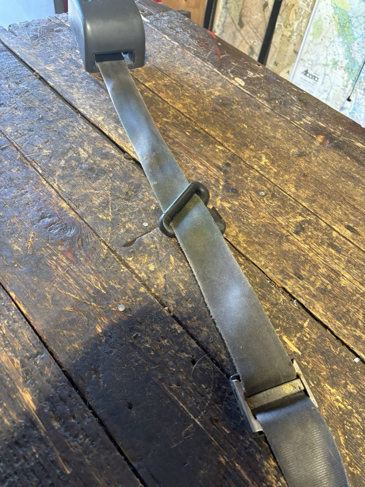 1989 - 1993 DODGE RAM 1ST GEN GREY DRIVER SEATBELT BELT