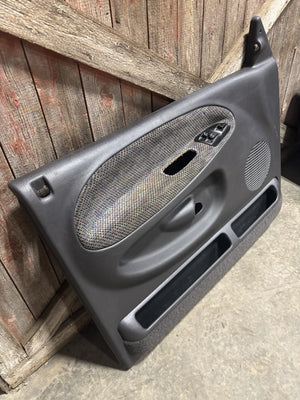 1998 - 2002 2ND GEN DODGE RAM DARK GREY DRIVER DOOR PANEL NICE QUAD CAB