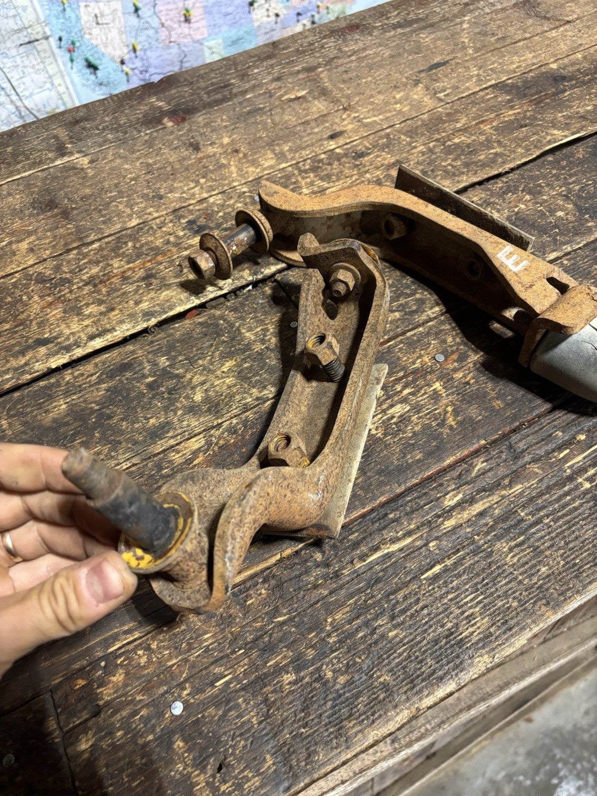 89-93 DODGE RAM 250/350 1ST GEN 4X4 FRONT DANA 60 SHOCK BRACKET MOUNTS