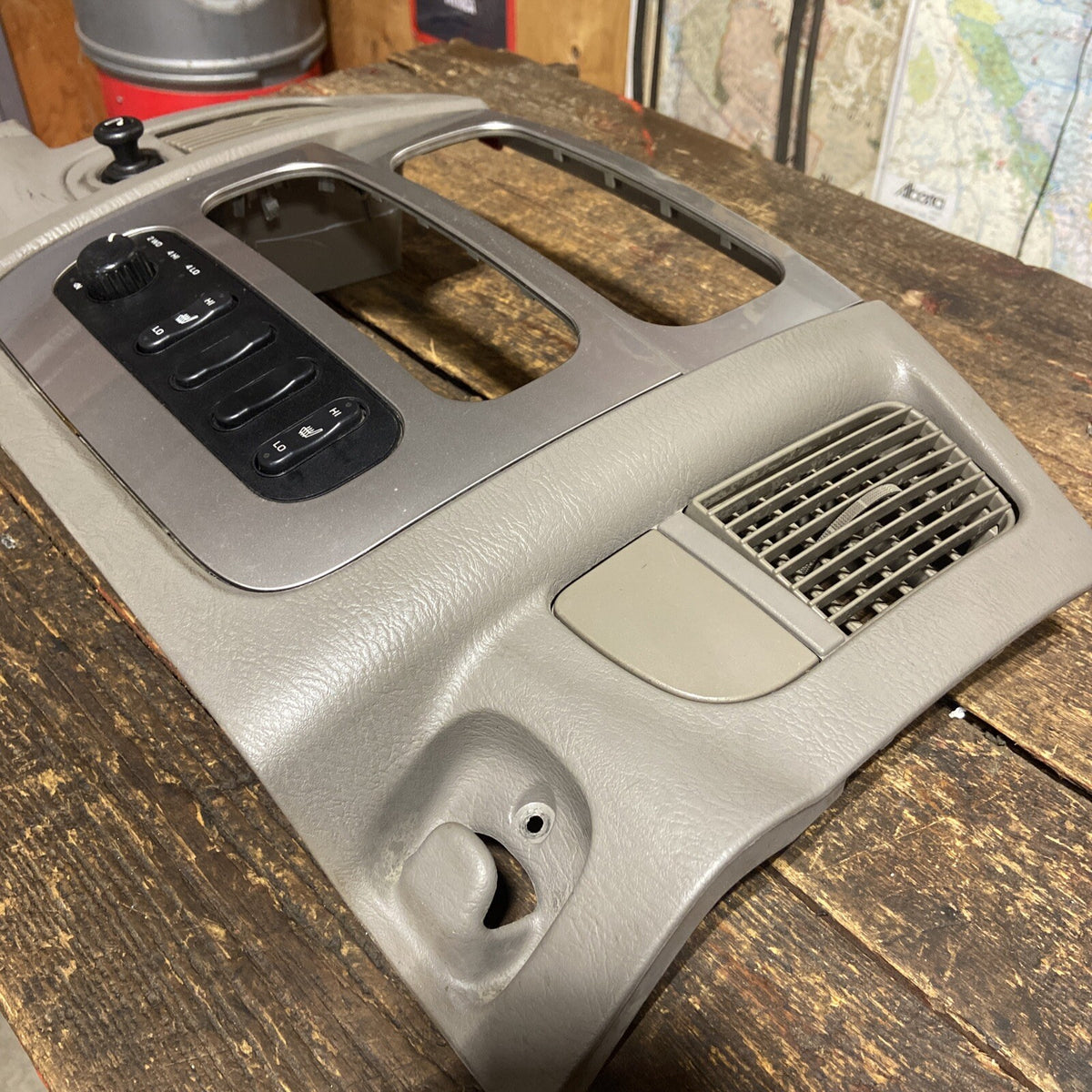 2003 2004 2005 DODGE RAM LARAMIE TAN CONTROL CENTER CONSOLE BEZEL
