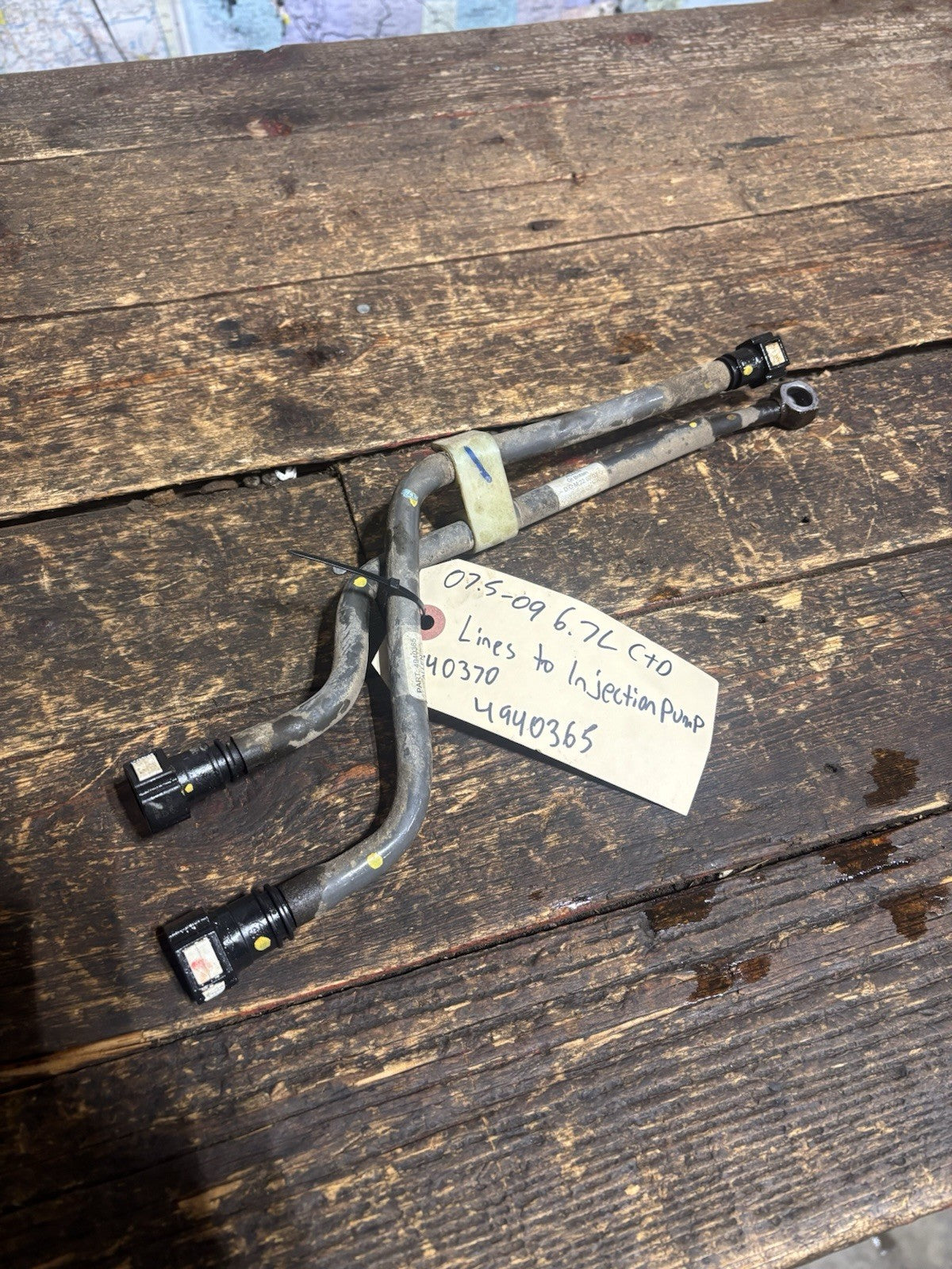 2007 2008 2009 DODGE RAM 2500 3500 6.7L CUMMINS CP3 FUEL LINES 4940370 4940365