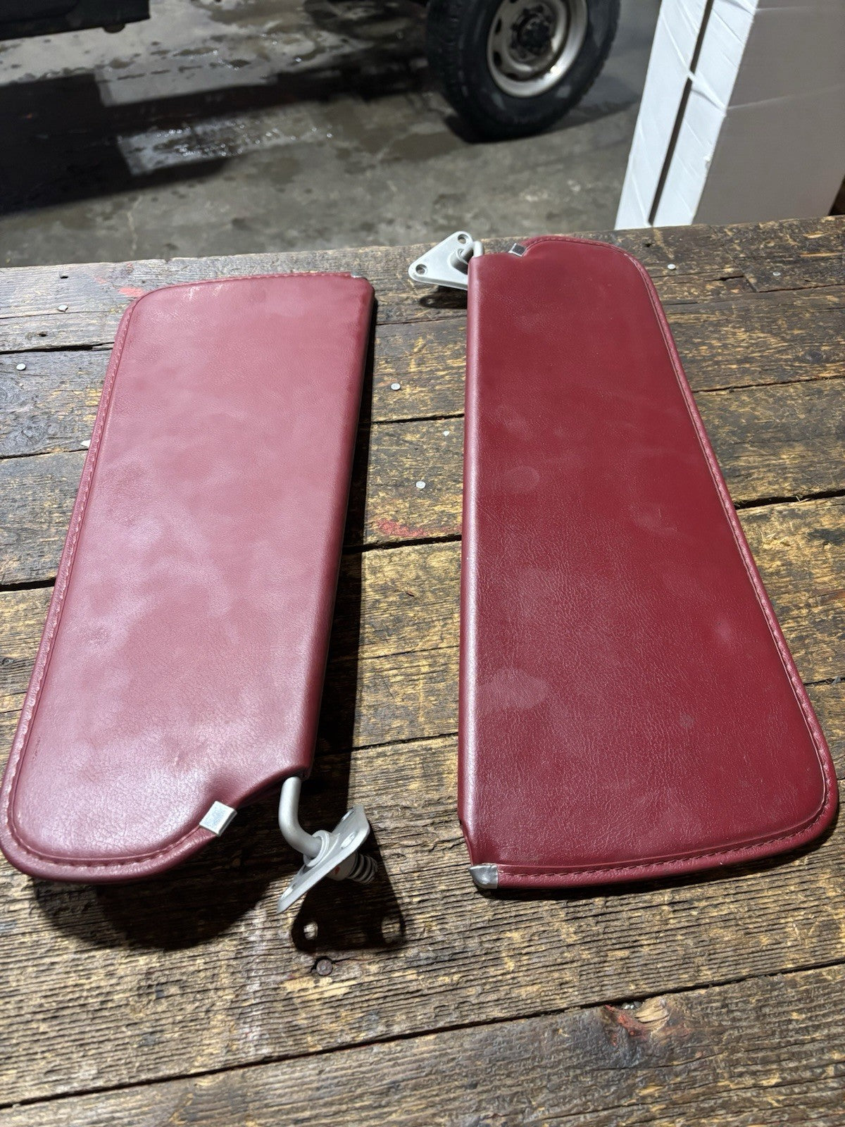 1989 - 1993 DODGE RAM 150 250 350 RED SUN VISOR SET