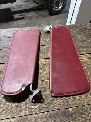 1989 - 1993 DODGE RAM 150 250 350 RED SUN VISOR SET