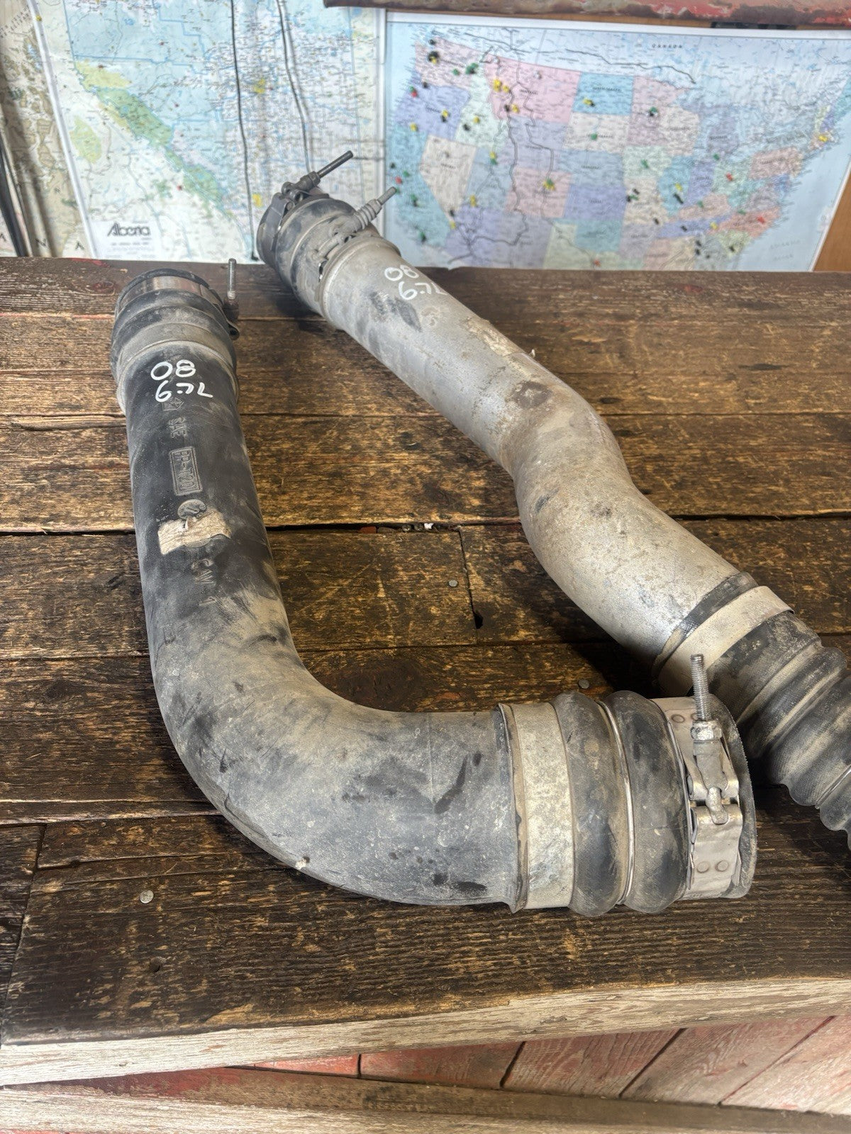 2007 2008 2009 DODGE RAM 2500 3500 6.7L CUMMINS INTERCOOLER PIPES BOOTS &amp; CLAMPS