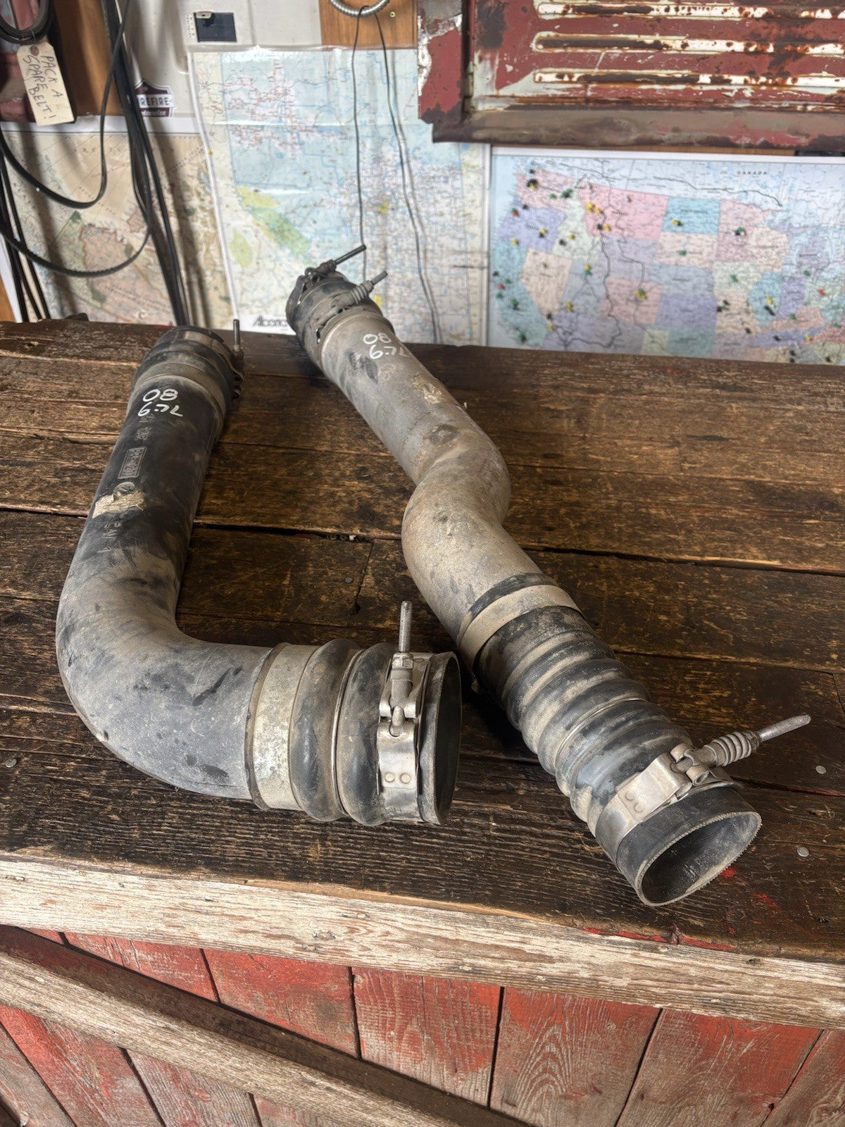 2007 2008 2009 DODGE RAM 2500 3500 6.7L CUMMINS INTERCOOLER PIPES BOOTS &amp; CLAMPS