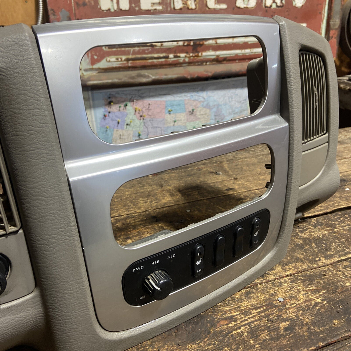 2003 2004 2005 DODGE RAM LARAMIE TAN CONTROL CENTER CONSOLE BEZEL