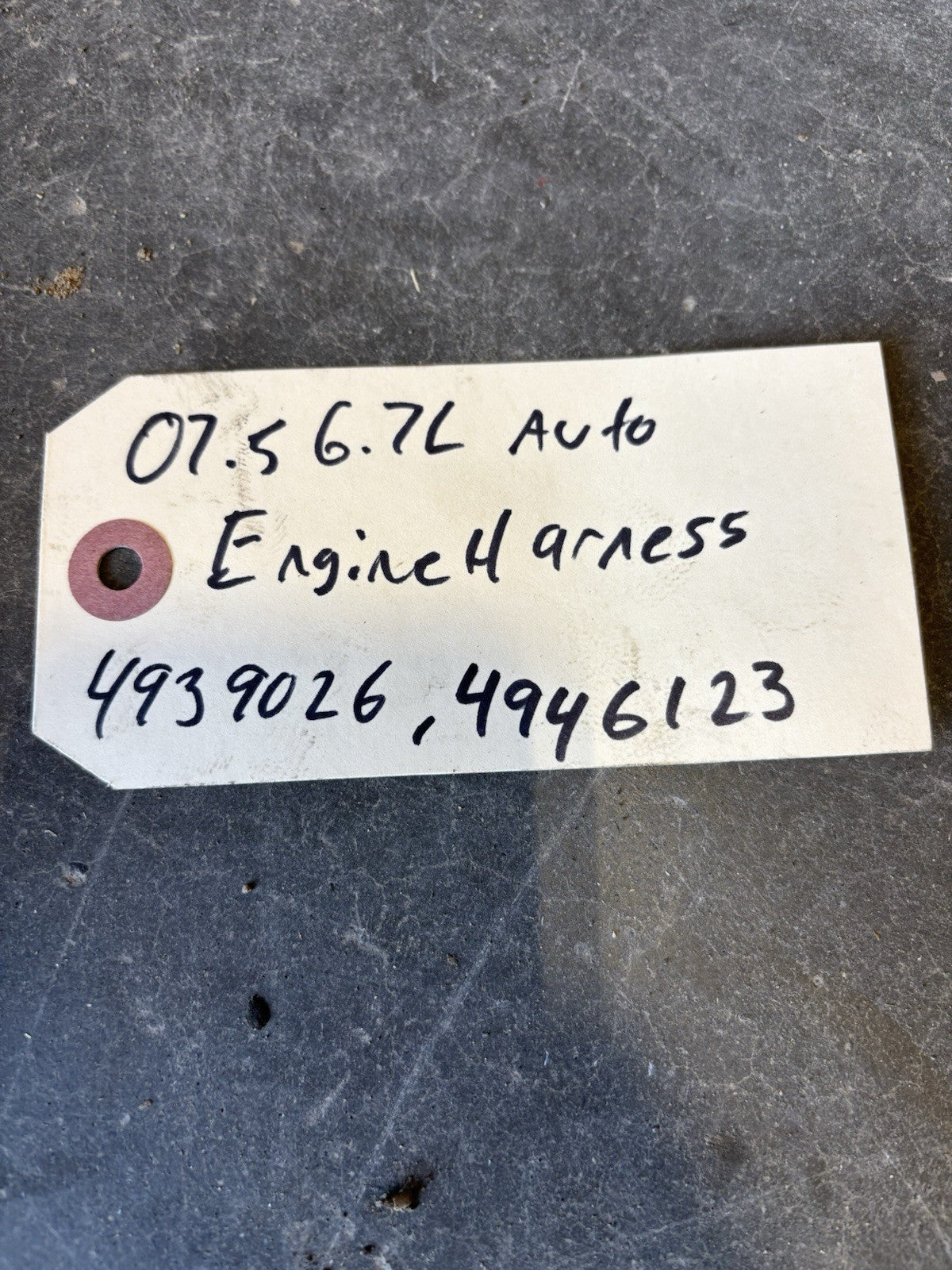 2007 .5 DODGE RAM 6.7L AUTOMATIC COMPLETE ENGINE HARNESS PN 4946123 4946123