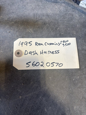1995 DODGE RAM 2500 3500 CUMMIN DASH WIRING HARNESS 56020570