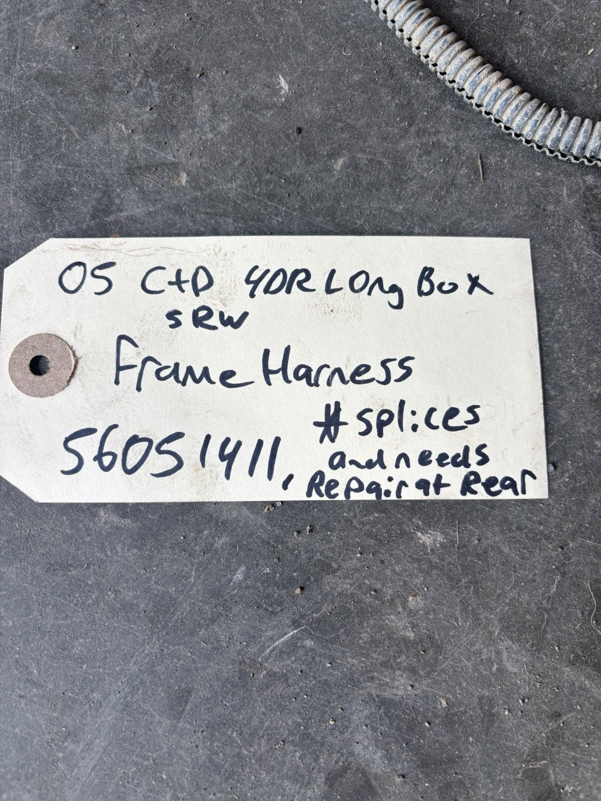 2005 DODGE RAM 2500 3500 CHASSIS FRAME WIRING HARNESS 56051411 4DR LONGBOX
