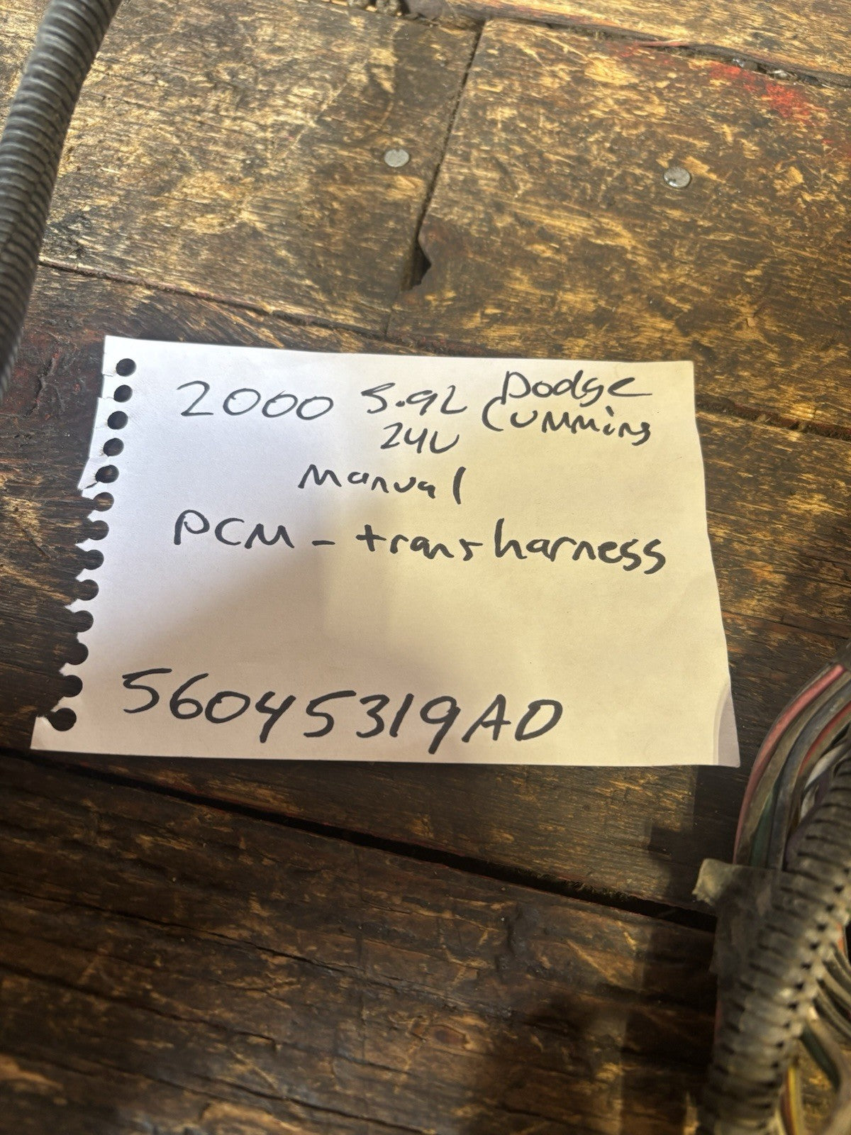 2000 2001 DODGE RAM CUMMINS 5.9 PCM 5/ 6spd TRANSMISSION HARNESS 56045319AD