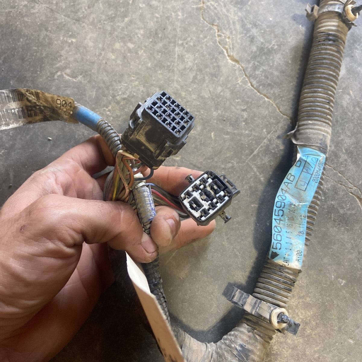 2001 2002 DODGE RAM 5.9L 24V CUMMINS PCM TRANSMISSION WIRING HARNESS 56045904AB