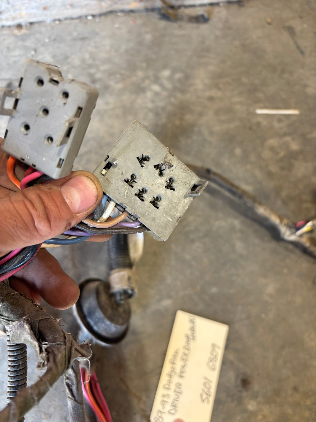 89-93 Dodge Ram LH Driver Door Wiring Harness