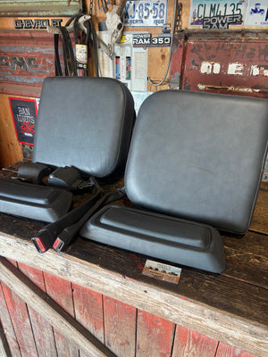 92-93 Dodge Ram Extended Cab Grey Rear Seats & Seat Belt Set