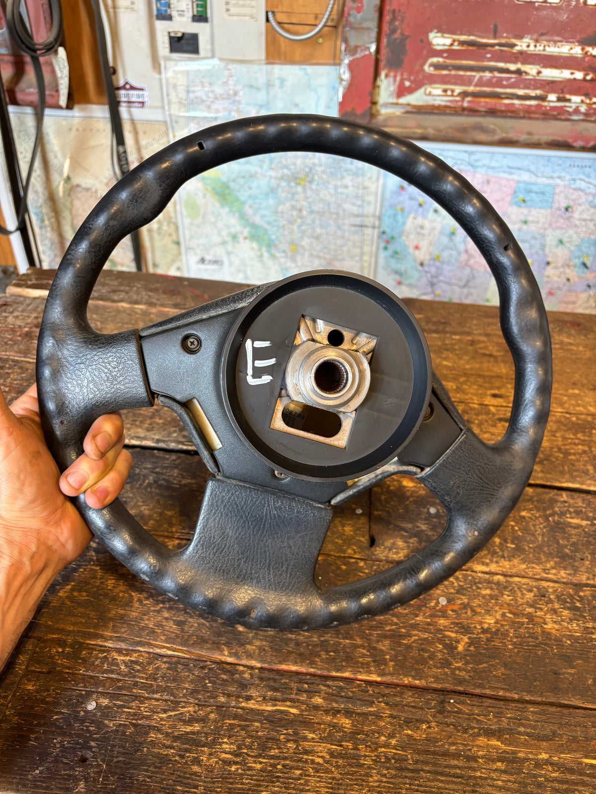 OEM 92-93 Dodge Ram Cummins Steering Wheel &amp; Horn Pad