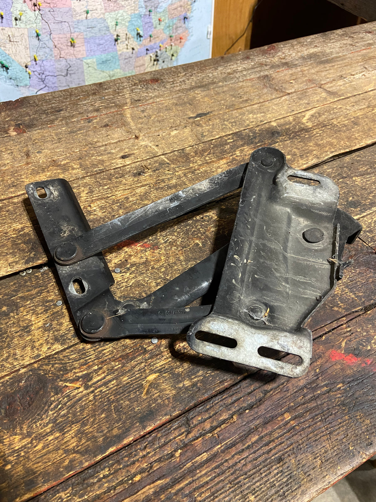 1989-1993 Dodge Ram Black Hood Hinges Set