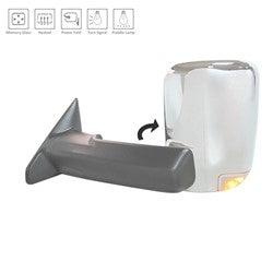 4TH GEN CHROME DRIVER TOWING MIRROR POWER FOLDING