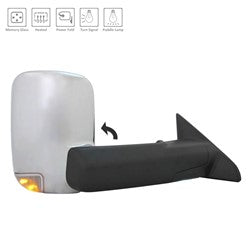 4TH GEN CHROME PASSENGER TOWING MIRROR POWER FOLDING