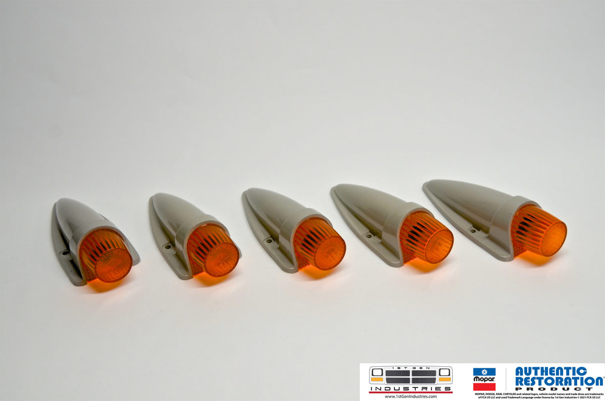 1974-1993 Cab Clearance Lights – Factory Gray Housing with Amber Lens