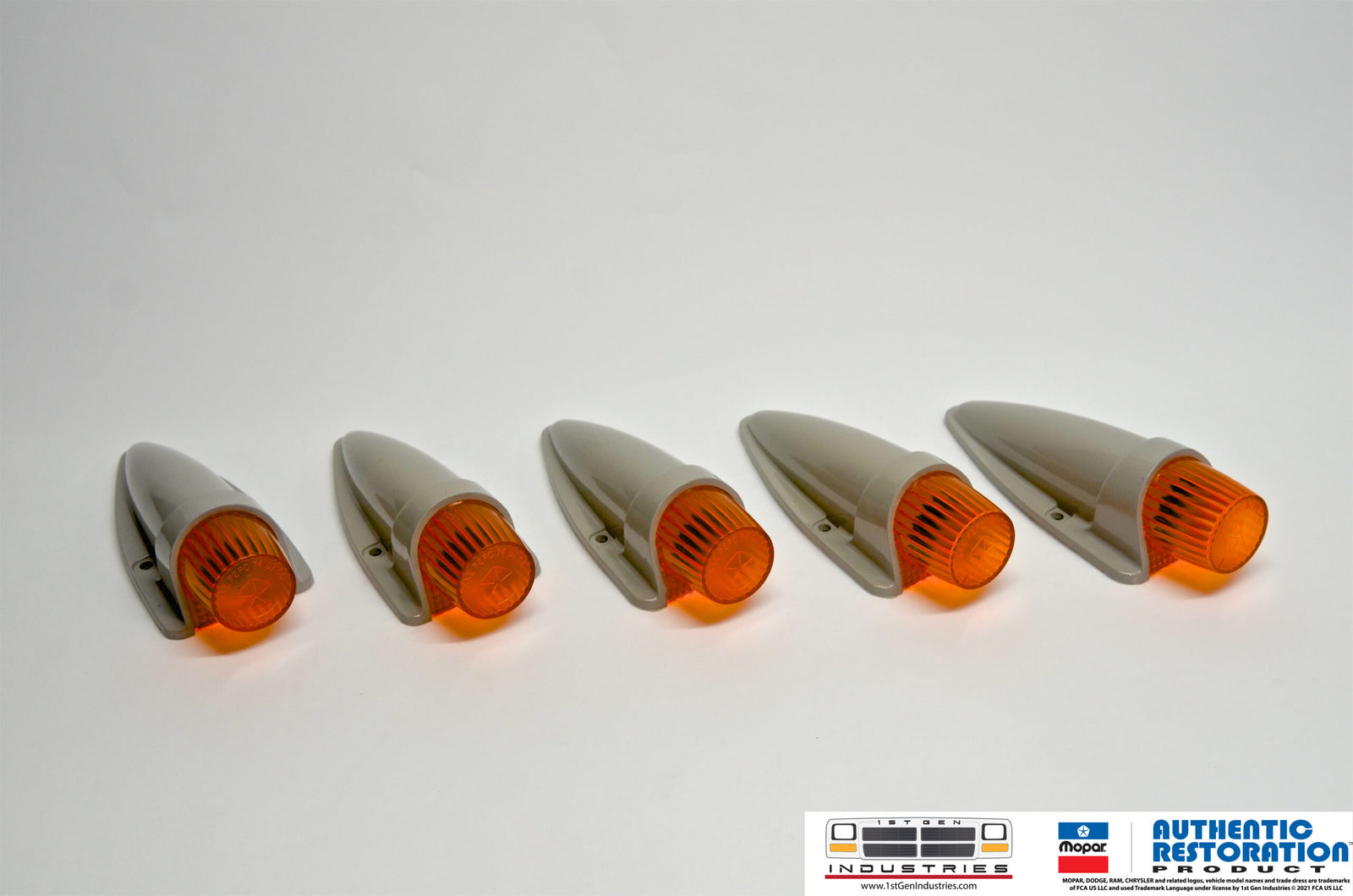 1974-1993 Cab Clearance Lights – Factory Gray Housing with Amber Lens
