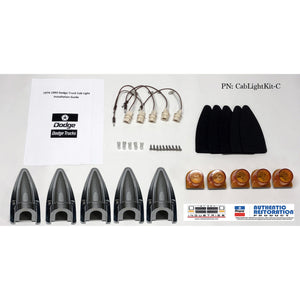 1974-1993 Cab Clearance Lights – Chrome Housing and Amber Lens