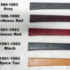 OEM 1981-1993 Dodge Ram Interior Trim Set – 4 pcs PICK YOUR COLOR