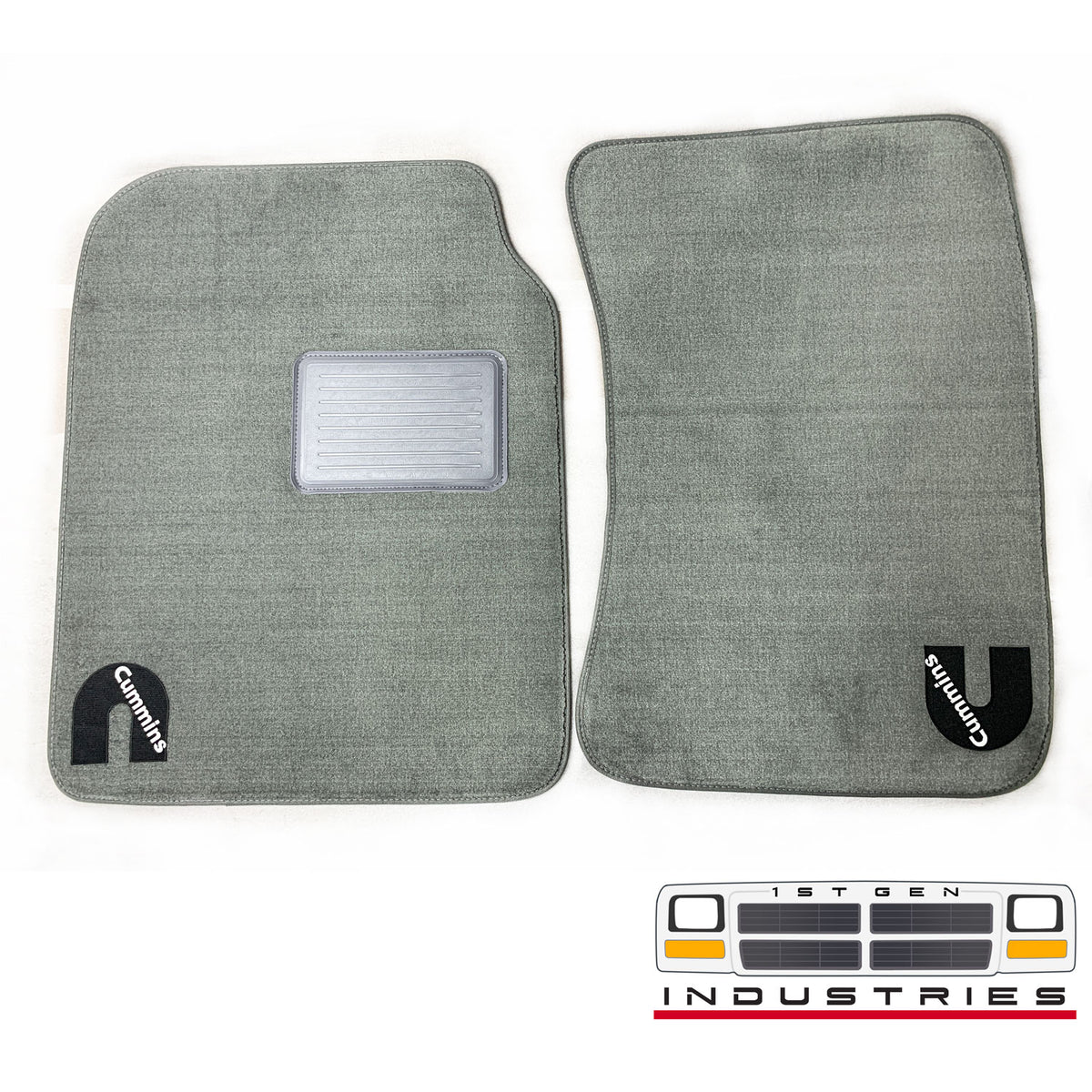 1ST GEN DODGE RAM 1989-1993 Charcoal “Grey” Cummins Branded Floor Mats