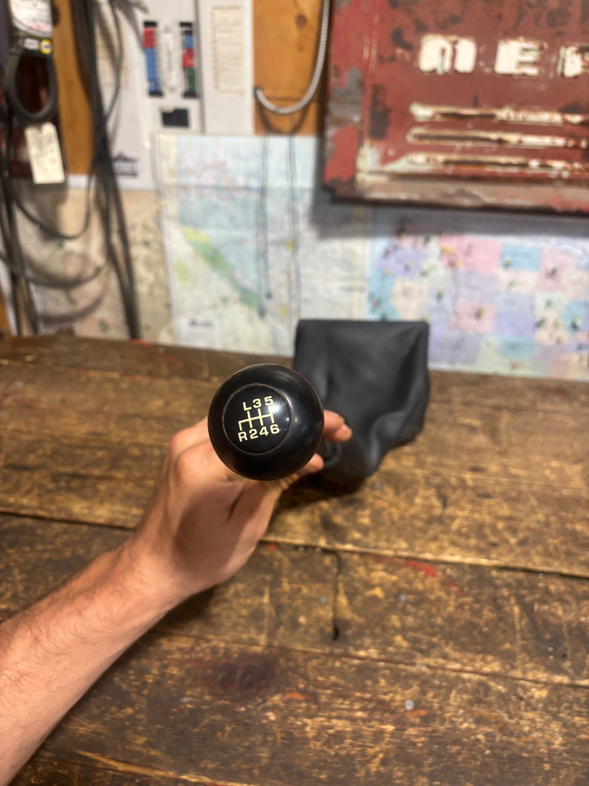 2003 - 2009 DODGE RAM CUMMINS G56 NV5600 6SPD SHIFTER KNOB AND BOOT NICE SHAPE