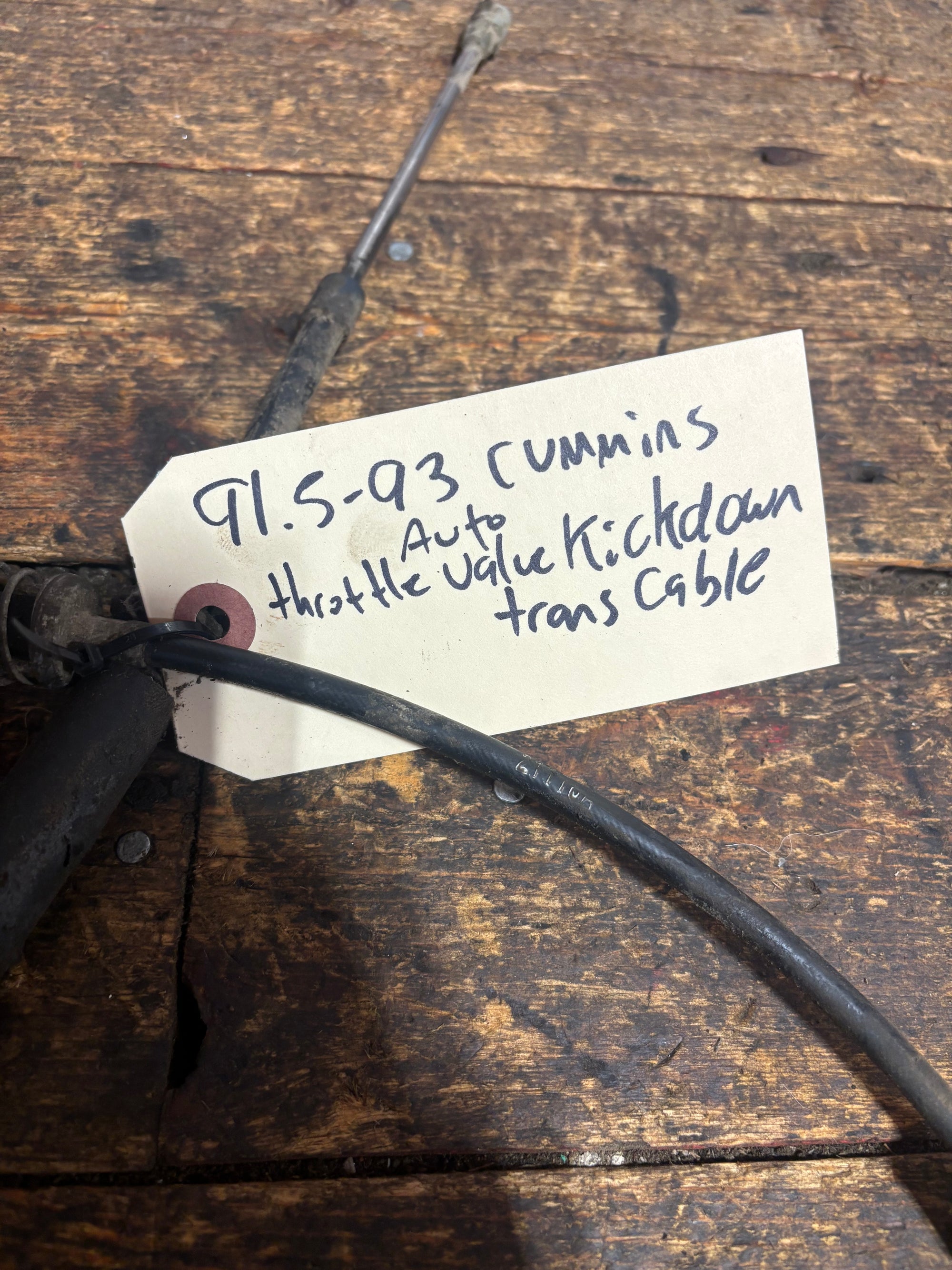 1991 .5 1992 1993 DODGE RAM CUMMINS AUTO TRANSMISSION KICKDOWN CABLE 53009056
