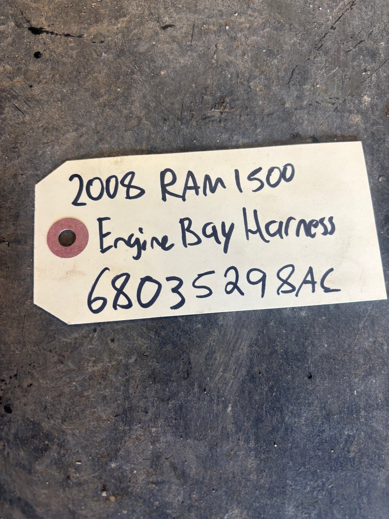 2008 DODGE RAM 1500 2500 GAS ENGINE BAY WIRING HARNESS 68035298ac