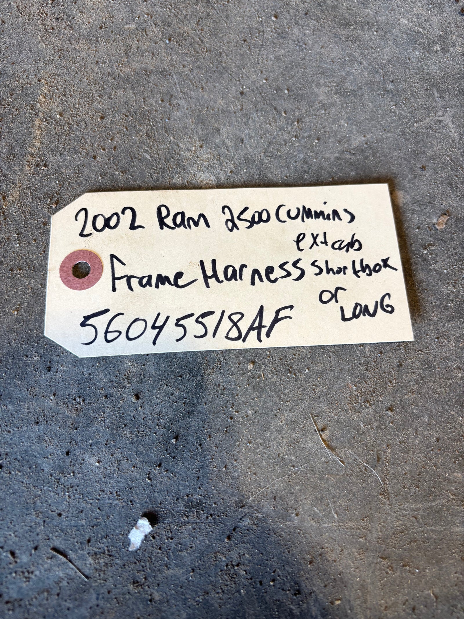 02 Dodge Ram Frame Wiring Harness