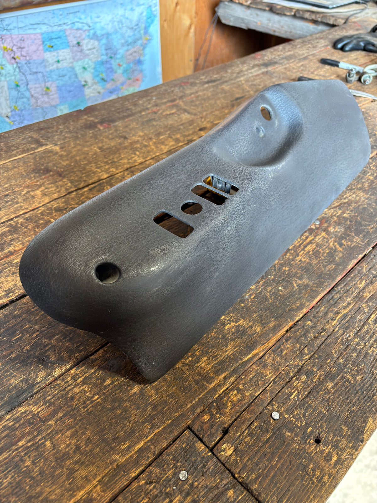 1998-2002 DODGE RAM 2500 3500 DRIVER SEAT SIDE PLASTIC PANEL DARK GREY 807407AD