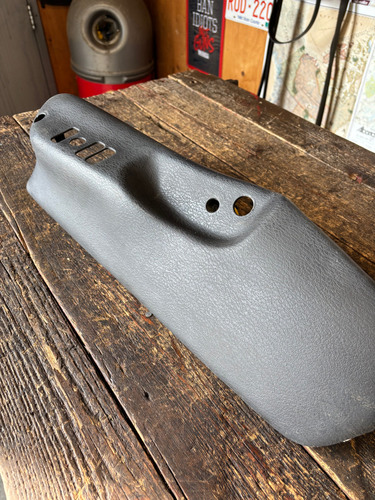 1998-2002 DODGE RAM 2500 3500 DRIVER SEAT SIDE PLASTIC PANEL DARK GREY 807407AD