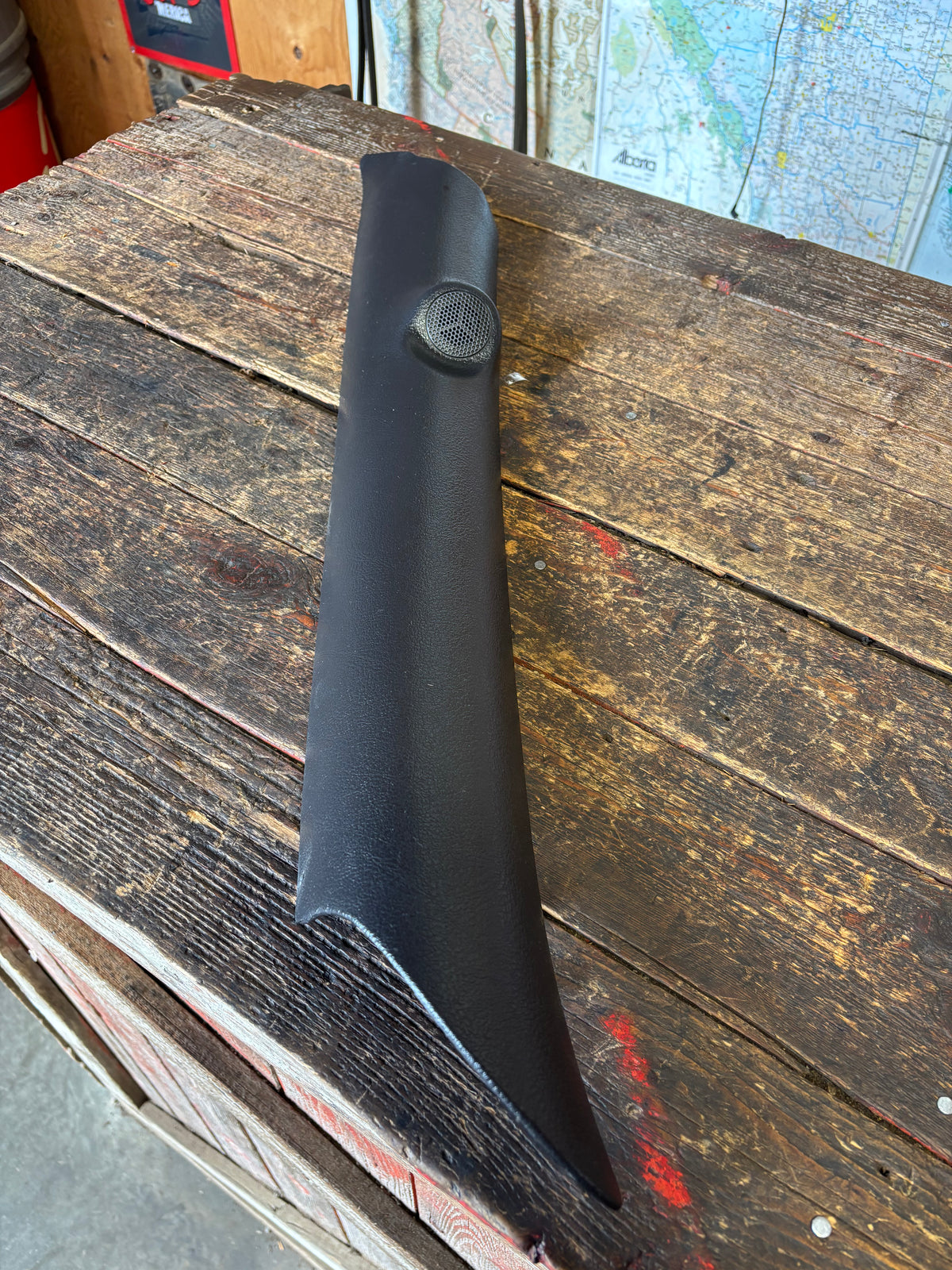 98-'02 Ram Truck Driver Side A Pillar with Speaker Tweeter Dark Grey