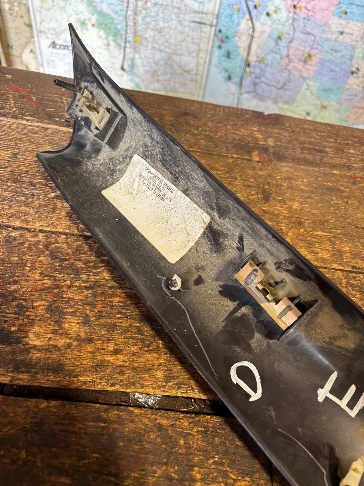 98-'02 Ram Truck Driver Side A Pillar with Speaker Tweeter Dark Grey