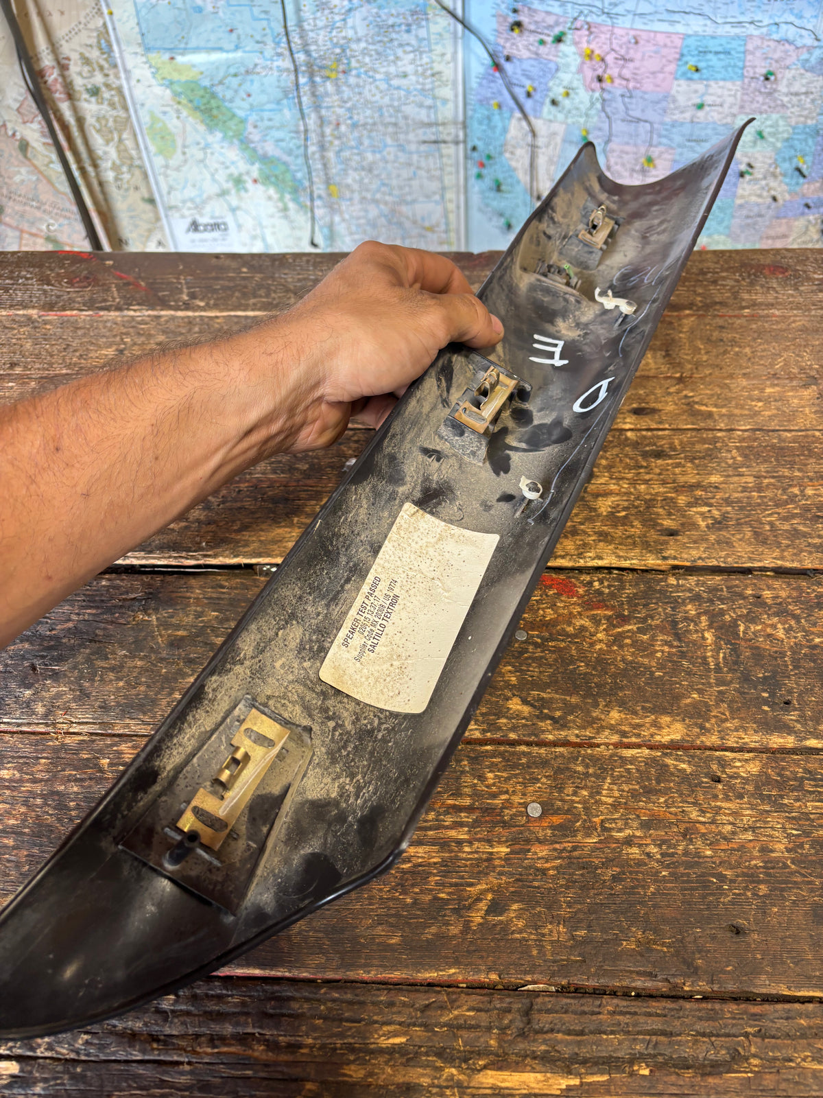 98-'02 Ram Truck Driver Side A Pillar with Speaker Tweeter Dark Grey