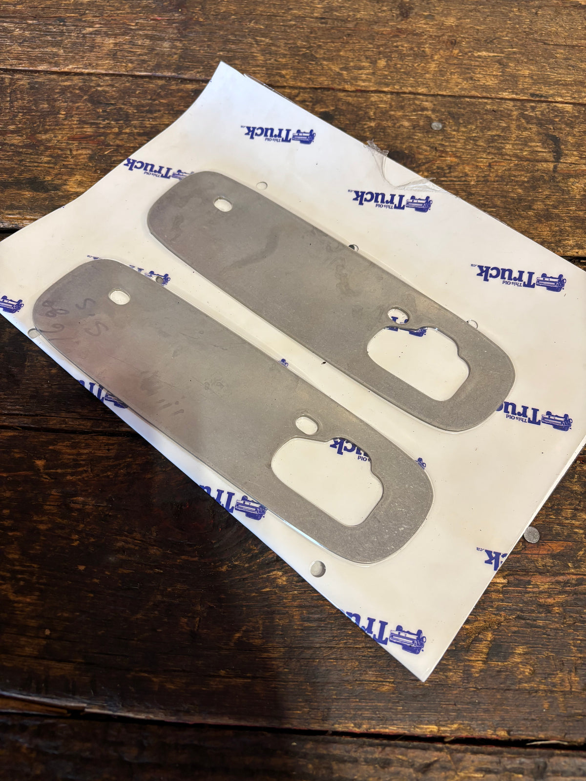 1978 - 1993 DODGE RAM STAINLESS STEEL EXTERIOR DOOR HANDLE REINFORCEMENT PLATES