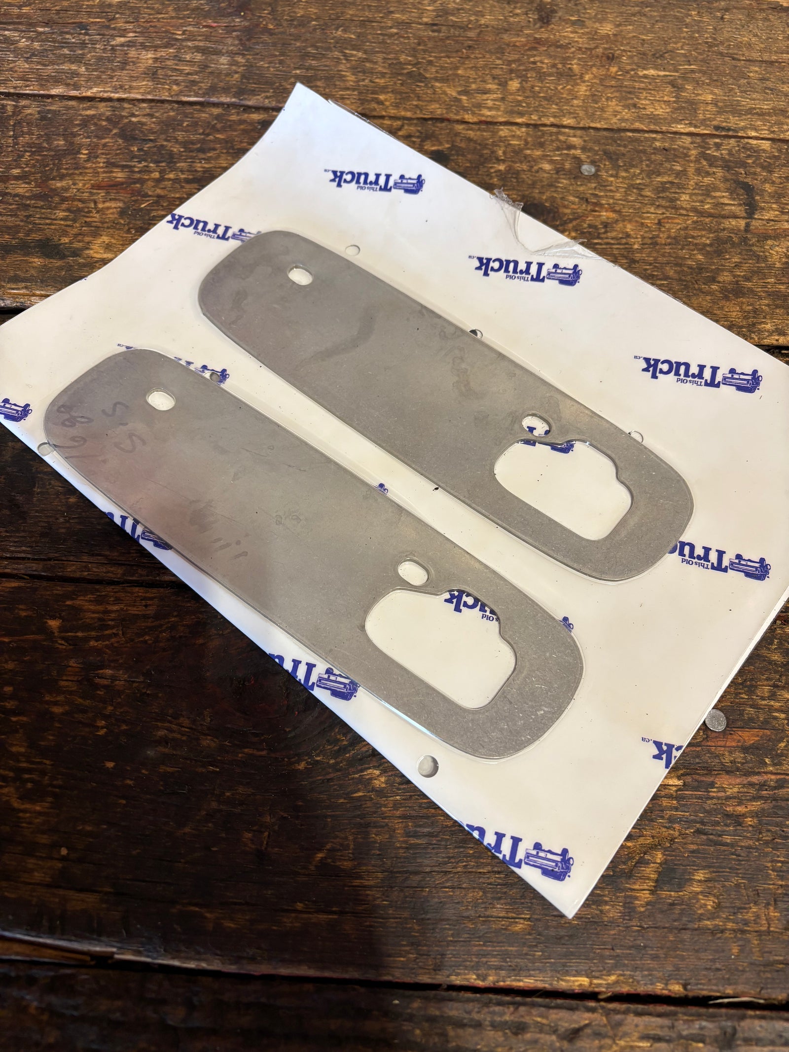 1978 - 1993 DODGE RAM STAINLESS STEEL EXTERIOR DOOR HANDLE REINFORCEMENT PLATES