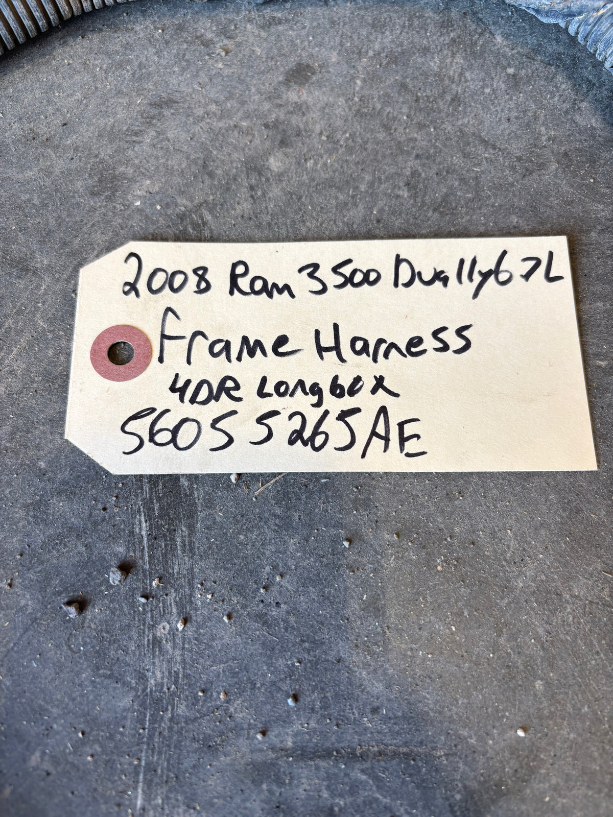 2007 .5 2008 RAM 2500 3500 FRAME CHASSIS WIRING HARNESS 4DOOR LONGBOX 56055265ae